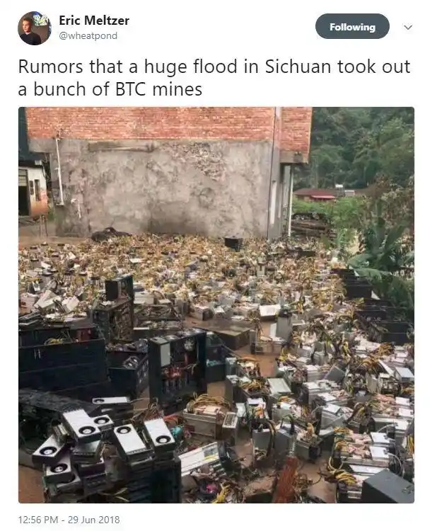 A large-scale mining farm operation exemplifying the scale at which mining can be conducted.