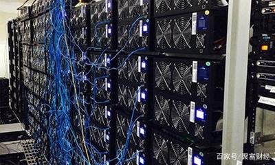 Bright mining farm buzzing with Bitcoin rigs and efficient cooling systems