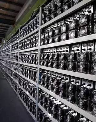 A professional mining farm setup with advanced cooling systems