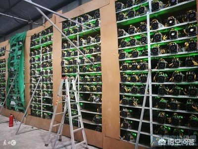 Crypto mining farm control room with live analytics dashboards
